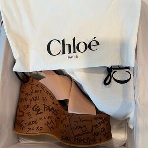 Chloe Maxime platform wedge sandals
